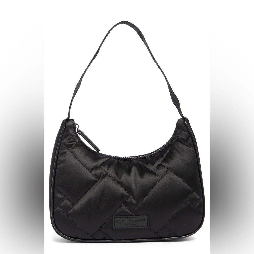 NWT Kurt Geiger Small Black Nylon Quilted Purse - NO CALLOUTS